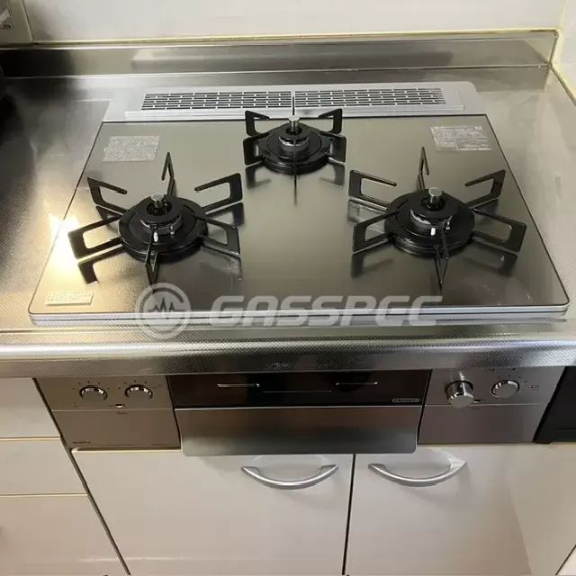 交換後のビルトインガスコンロ（ノーリツ N3WU3PWASKSTEC）