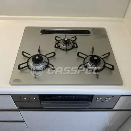 施工後のビルトインガスコンロ（パロマ PD-893WS-U60GH）