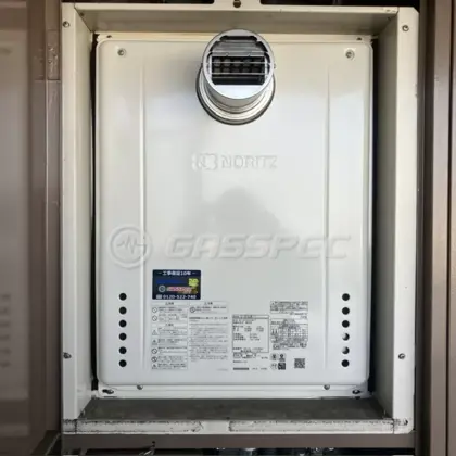 施工後の給湯器（ノーリツ GT-2470SAW-T-1 BL）