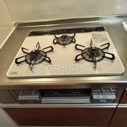 施工後のビルトインガスコンロ（パロマ PD-509WS-60CV）