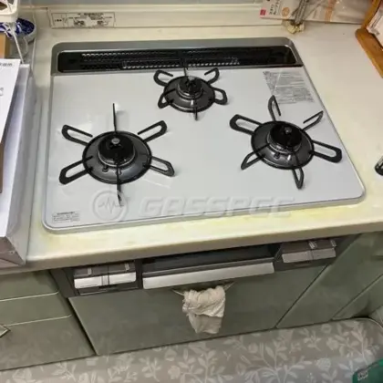 施工後のビルトインガスコンロ（パロマ PD-509WS-60CV）
