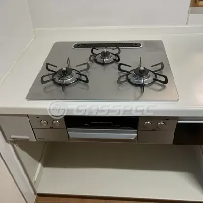施工後のビルトインガスコンロ（パロマ PD-893WS-U60GH）