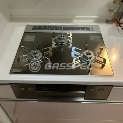 施工後のビルトインガスコンロ（ノーリツ N3WU3PWASKSTESC）