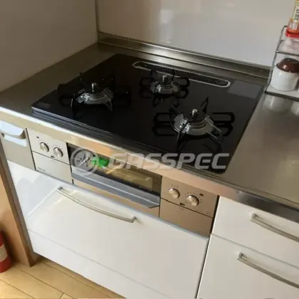 施工後のビルトインガスコンロ（パロマ PD-893WS-U60CK）