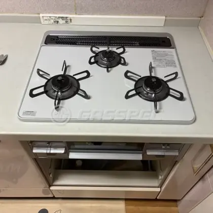 施工後のビルトインガスコンロ（パロマ PD-509WS-60CV）