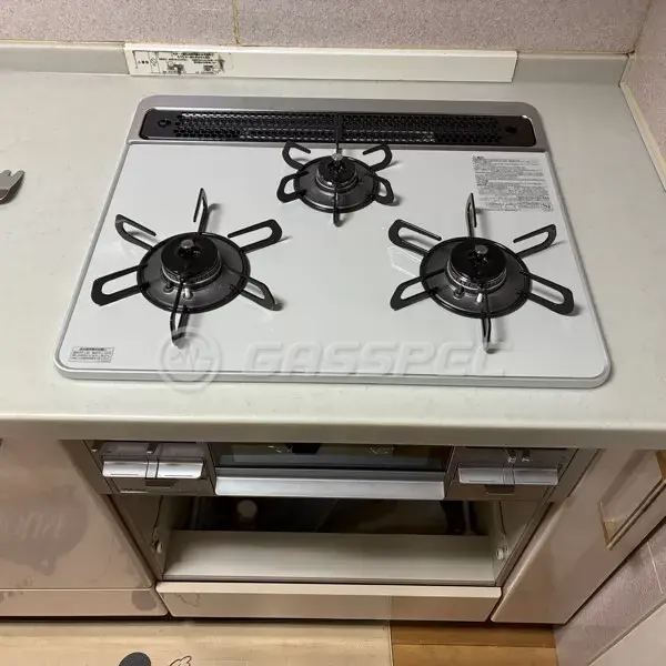 交換後のビルトインガスコンロ（パロマ PD-509WS-60CV）