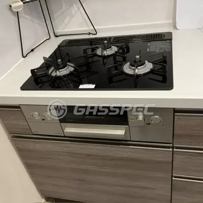 施工後のビルトインガスコンロ（リンナイ RHS31W42J1RSTW）
