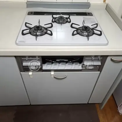 施工後のビルトインガスコンロ（パロマ PD-509WS-60CV）