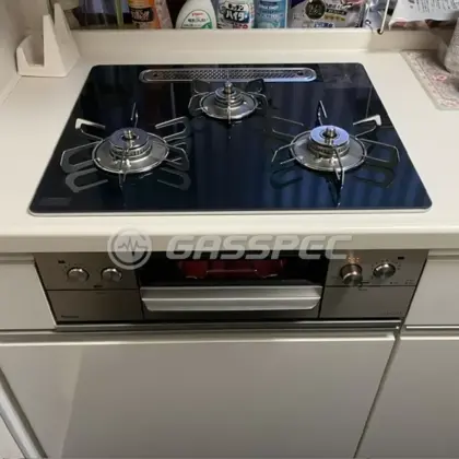 施工後のビルトインガスコンロ（パロマ PD-893WT-U60GA2）