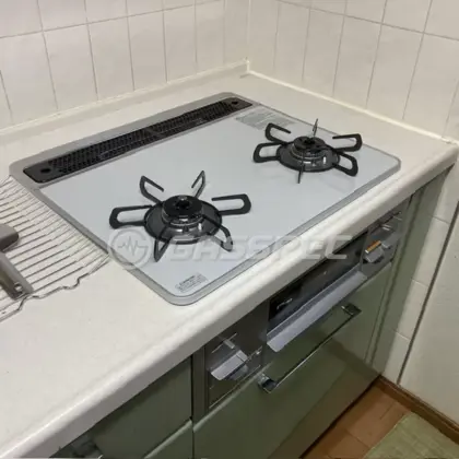 施工後のビルトインガスコンロ（パロマ PD-200WS-60CV）