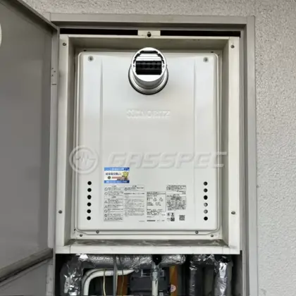 施工後の給湯器（ノーリツ GT-1670SAW-T-1 BL）