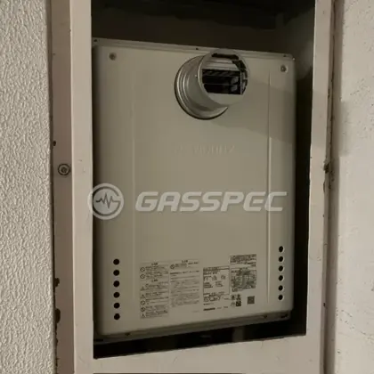 施工後の給湯器（ノーリツ GT-1670SAW-T-1 BL）