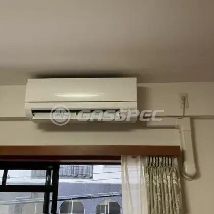 施工後のエアコン（三菱 MSZ-GV2825-W）