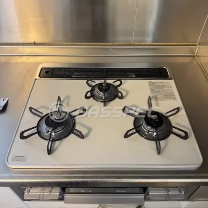 施工後のビルトインガスコンロ（パロマ PD-509WS-60CV）
