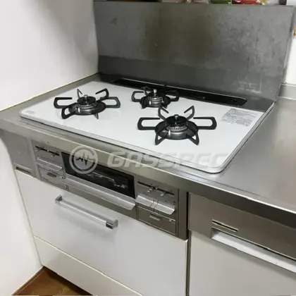 施工後のビルトインガスコンロ（パロマ PD-509WS-75CV）