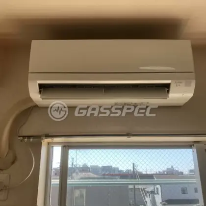 施工後のエアコン（三菱 MSZ-GV5625S-W）