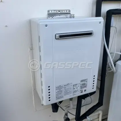 施工後の給湯器（ノーリツ GT-1670SAW-1 BL）