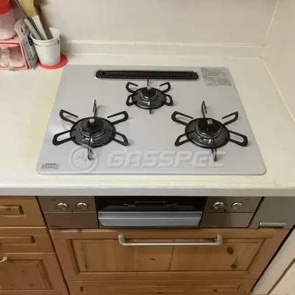 施工後のビルトインガスコンロ（パロマ PD-829WS-U60CV）