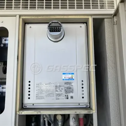 施工後の給湯器（ノーリツ GT-2470SAW-T-1 BL）
