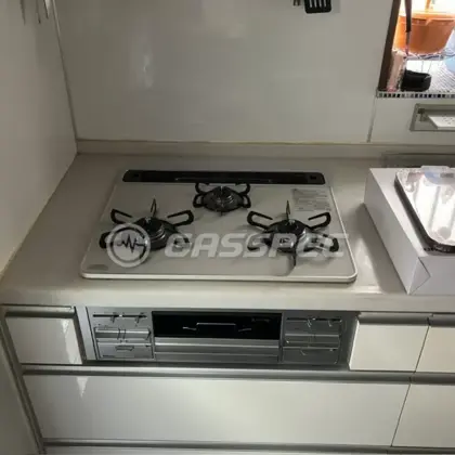 施工後のビルトインガスコンロ（パロマ PD-509WS-60CV）