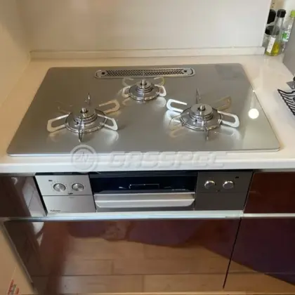 施工後のビルトインガスコンロ（パロマ PD-893WT-U75GH）