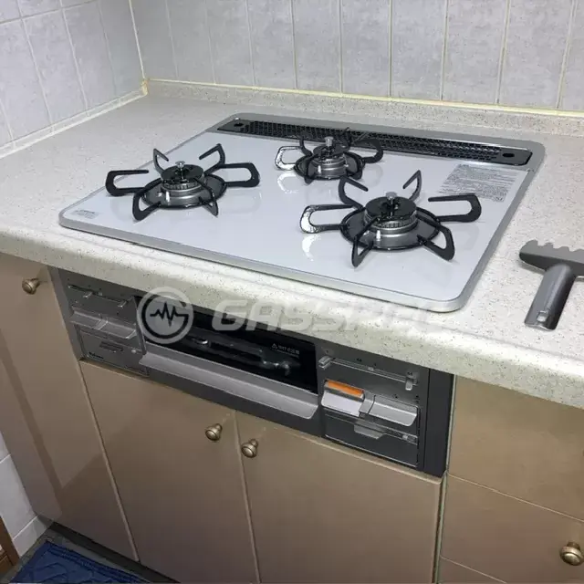 交換後のビルトインガスコンロ（パロマ PD-509WS-60CV）