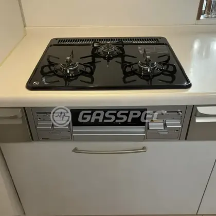 施工後のビルトインガスコンロ（パロマ PD-N36AS）