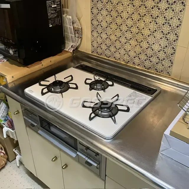 交換後のビルトインガスコンロ（パロマ PD-509WS-60CV）