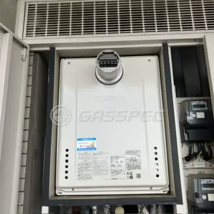 施工後の給湯器（ノーリツ GT-2470SAW-T-1 BL）