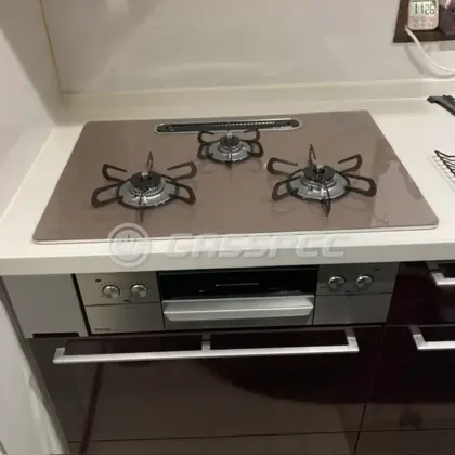 施工後のビルトインガスコンロ（パロマ PD-893WS-U75GP）