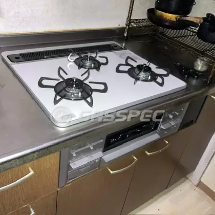 施工後のビルトインガスコンロ（パロマ PD-509WS-60CV）