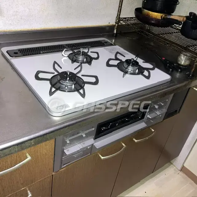 交換後のビルトインガスコンロ（パロマ PD-509WS-60CV）