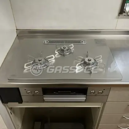 施工後のビルトインガスコンロ（パロマ PD-893WT-U75GH）