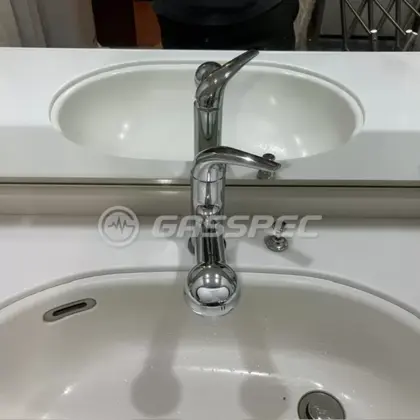 施工後の水栓・蛇口（三栄 K3703JV-13）