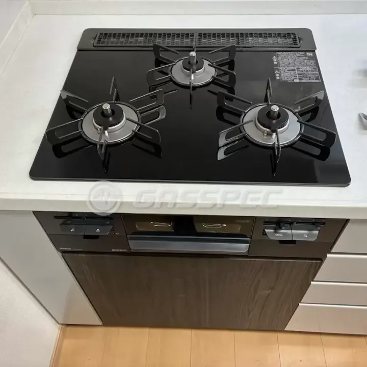 交換後のビルトインガスコンロ（リンナイ RS31W36T1RBW）