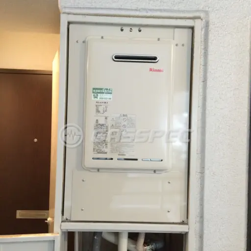 交換後の給湯器（リンナイ RUX-A1610W-E）
