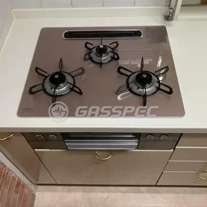 施工後のビルトインガスコンロ（パロマ PD-893WS-U60GP）
