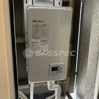 施工後の給湯器（ノーリツ GQ-1637WS-FFB）