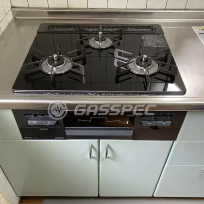 施工後のビルトインガスコンロ（リンナイ RS31W36T1RBW）