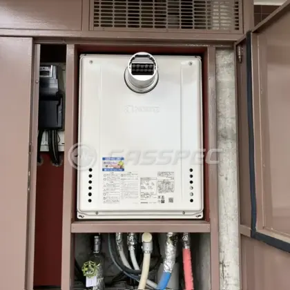施工後の給湯器（ノーリツ GT-2470SAW-T-1 BL）