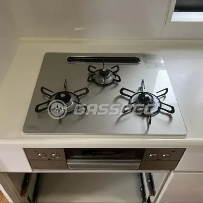 施工後のビルトインガスコンロ（パロマ PD-893WS-U60GH）