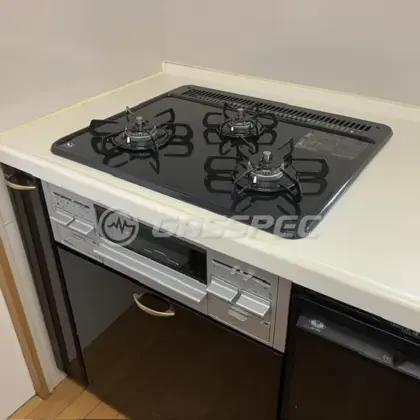 施工後のビルトインガスコンロ（パロマ PD-N36AS）