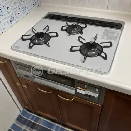 施工後のビルトインガスコンロ（パロマ PD-509WS-60CV）