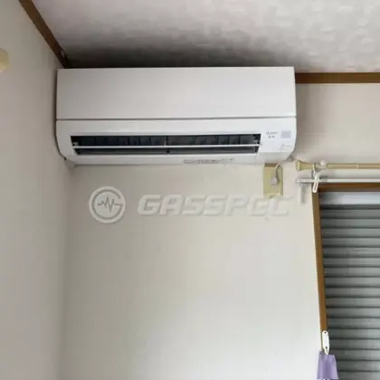 施工後のエアコン（三菱 MSZ-GV2226-W）