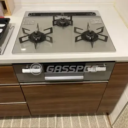 施工後のビルトインガスコンロ（ノーリツ N3WV6RWAP2SIC）