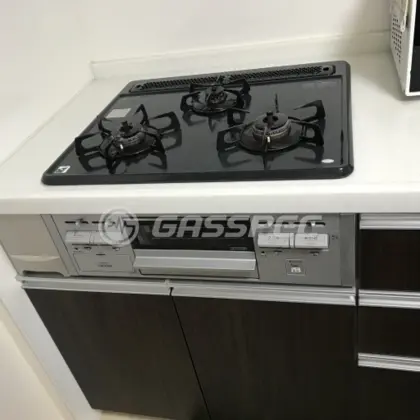 施工前のビルトインガスコンロ（DG32K1SR）