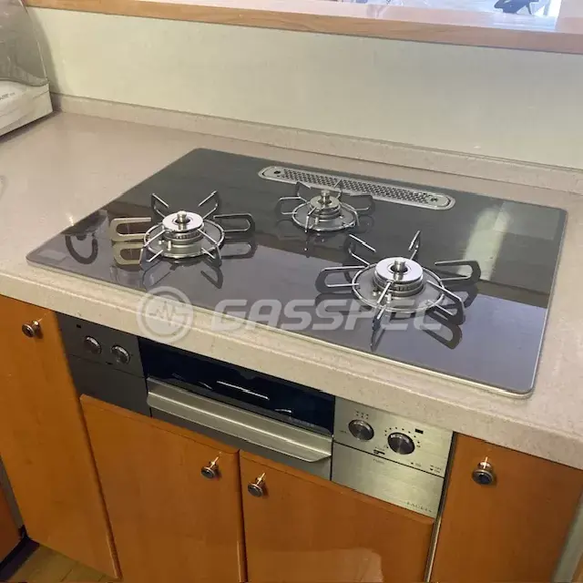 交換後のビルトインガスコンロ（パロマ PD-893WT-U75GW2）