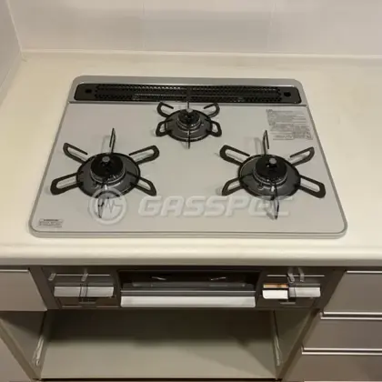 施工後のビルトインガスコンロ（パロマ PD-509WS-60CV）