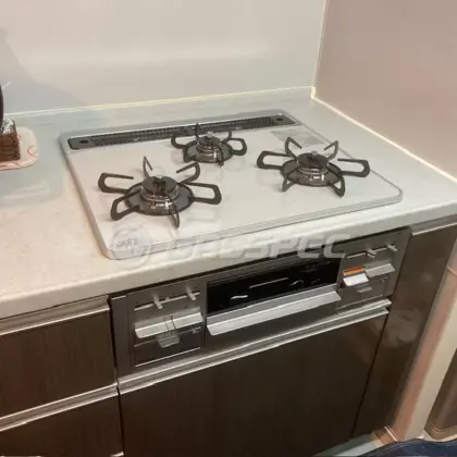 施工後のビルトインガスコンロ（パロマ PD-509WS-60CV）