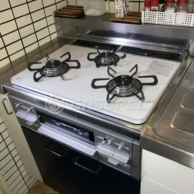 交換後のビルトインガスコンロ（パロマ PD-509WS-60CV）